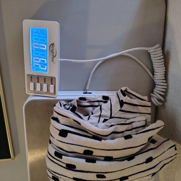 JM Collection Women Gorgeous Tan Black Design Top Blouse size P/M Long Sleeve - Picture 7 of 7